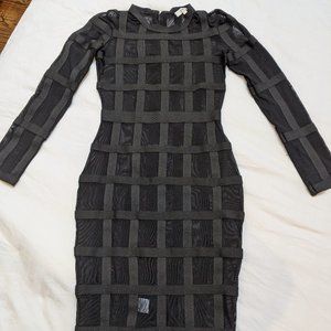 F&P Bandage Sheer  Mesh Dress In Black